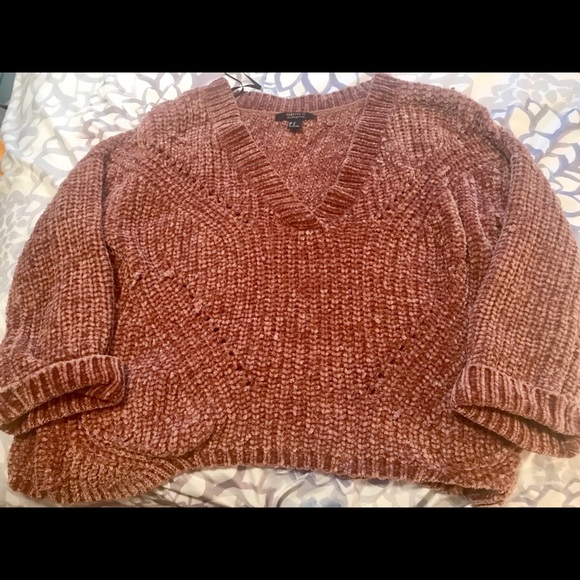 Oversized Mauve Rose Chenille Sweater - Picture 3 of 5